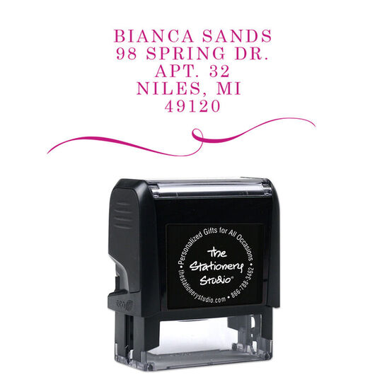 Elegant Flourish Address Rectangular Self-Inking Stamp